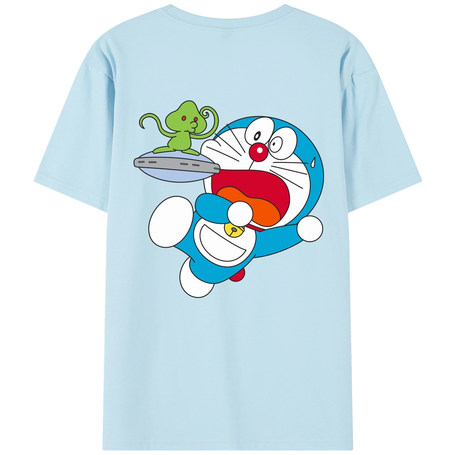 （画像用） ドラえもん Doraemon 綿100％半袖Tシャツ（背面プリント）
